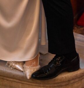 Bruidspaar schoenen stukje