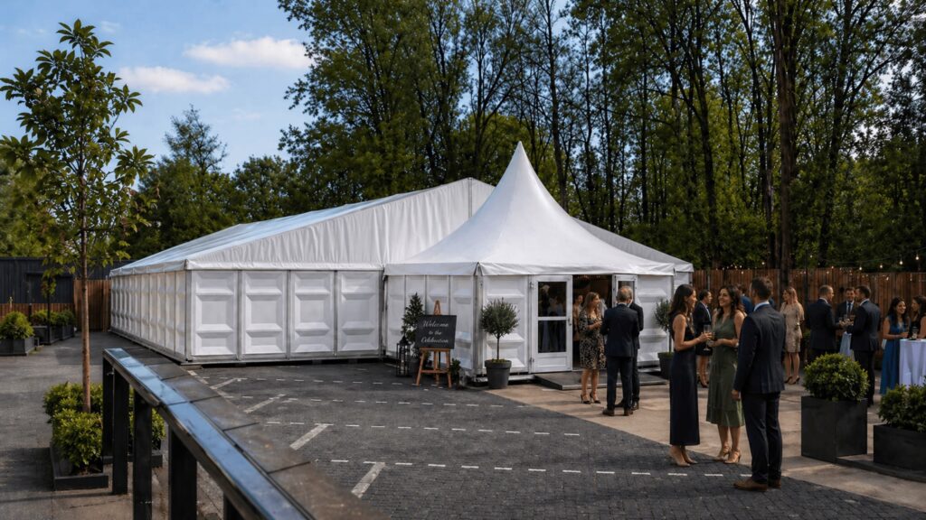 Aluhal feesttent met aluminium frame | Allround DJ Service