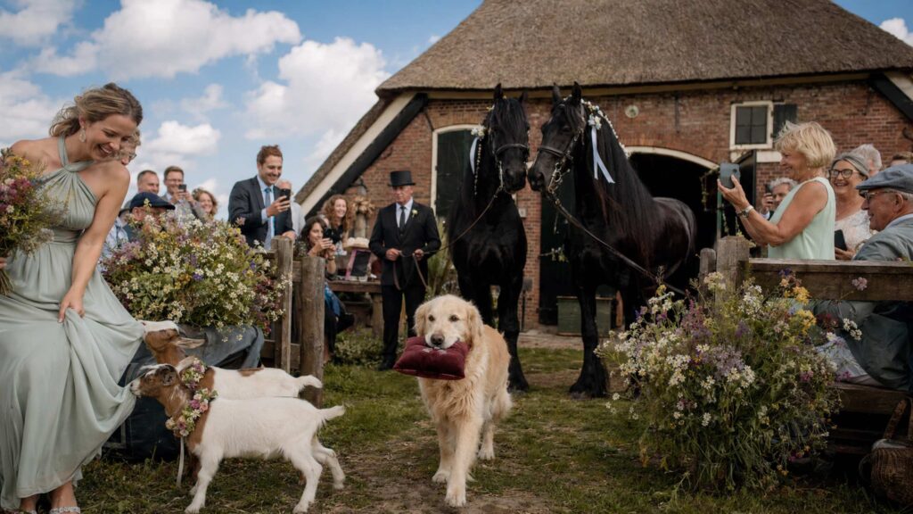 Hond als ringdrager op een bruiloft | allround dj service