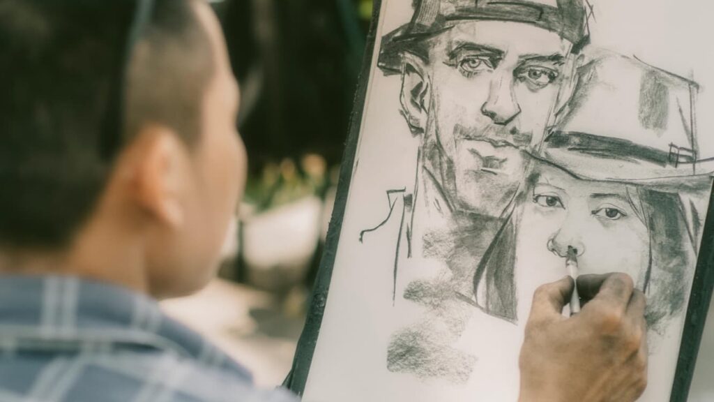 Karikatuur tekenaar op een bruiloft | allround dj service