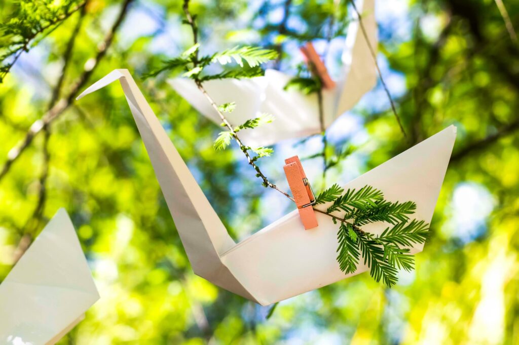 Origami decoratie op een bruiloft | allround dj service