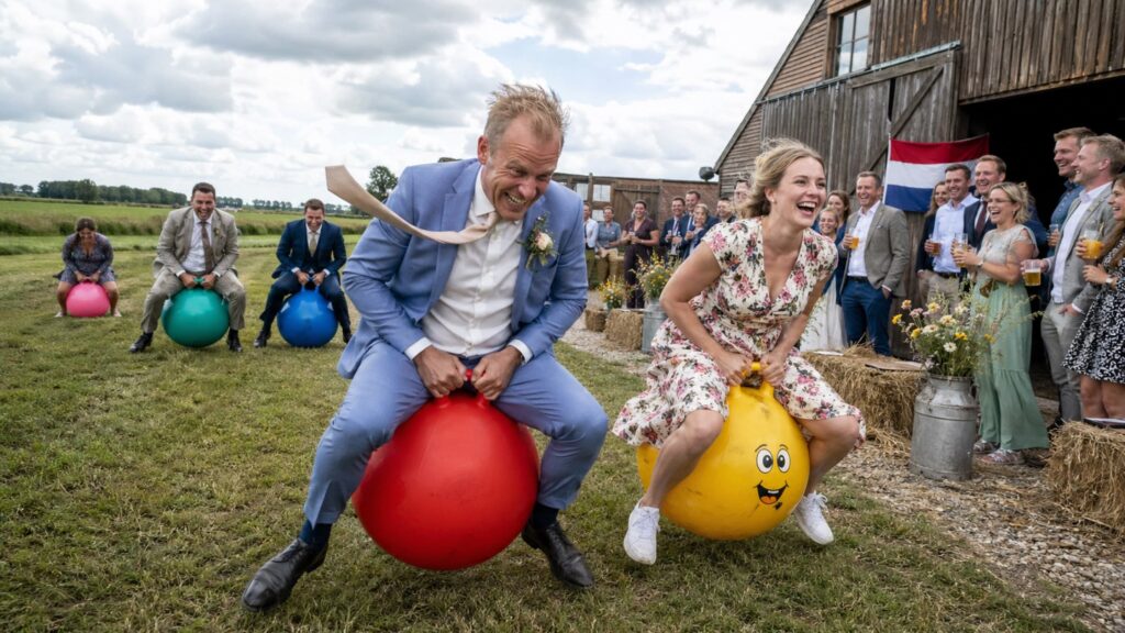 Skippybal wedstrijdje op je boeren bruiloft | allround dj service